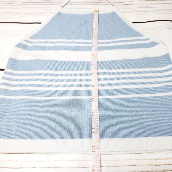 Brandy Melville blue white striped knit halter top - Picture 6 of 8